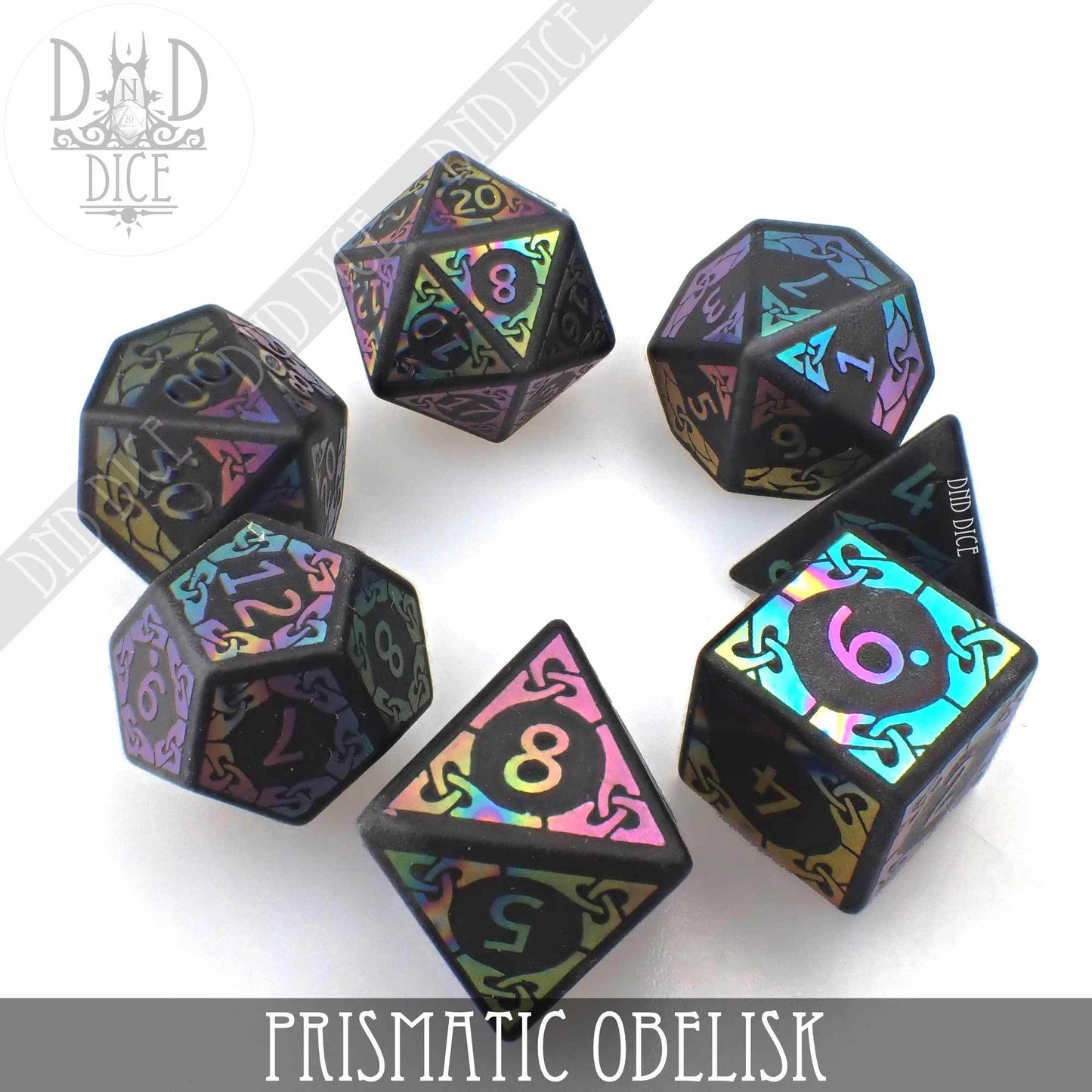 Prismatic Obelisk Obsidian Dice Set (Gift Box) -