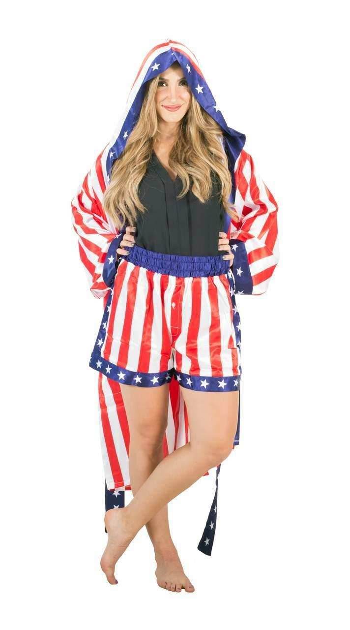Rocky Apollo Creed Satin Robe with Boxer Shorts -