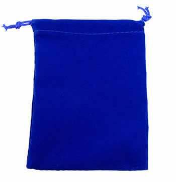 Velour Dice Bag (Large): Royal Blue -