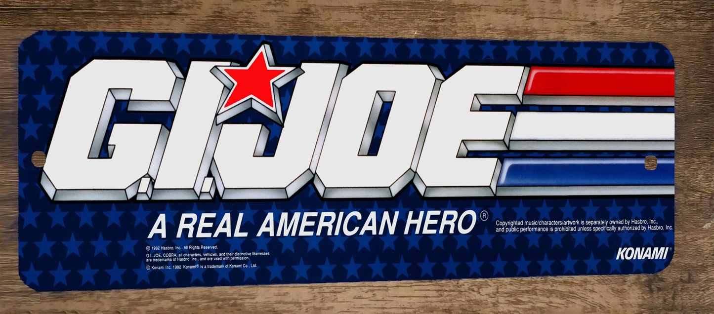 GI Joe A Real American Hero Video Game Marquee Banner 3x12 Metal Wall Sign