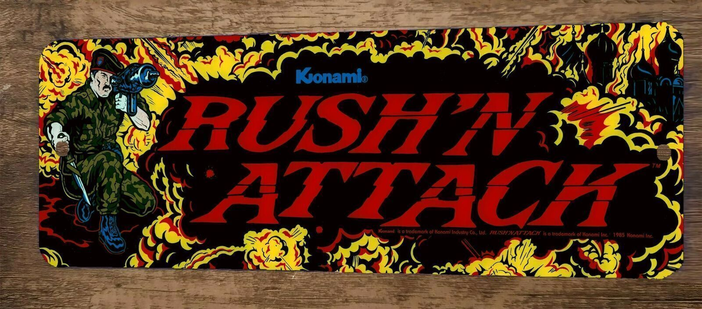 Rush N Attack Arcade Video Game 3x12 Metal Wall Sign Marquee Banner Poster #4