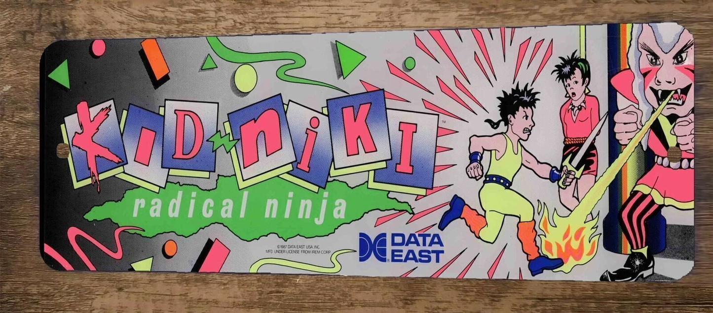 Kid Niki Arcade 3x12 Metal Wall Video Game Sign