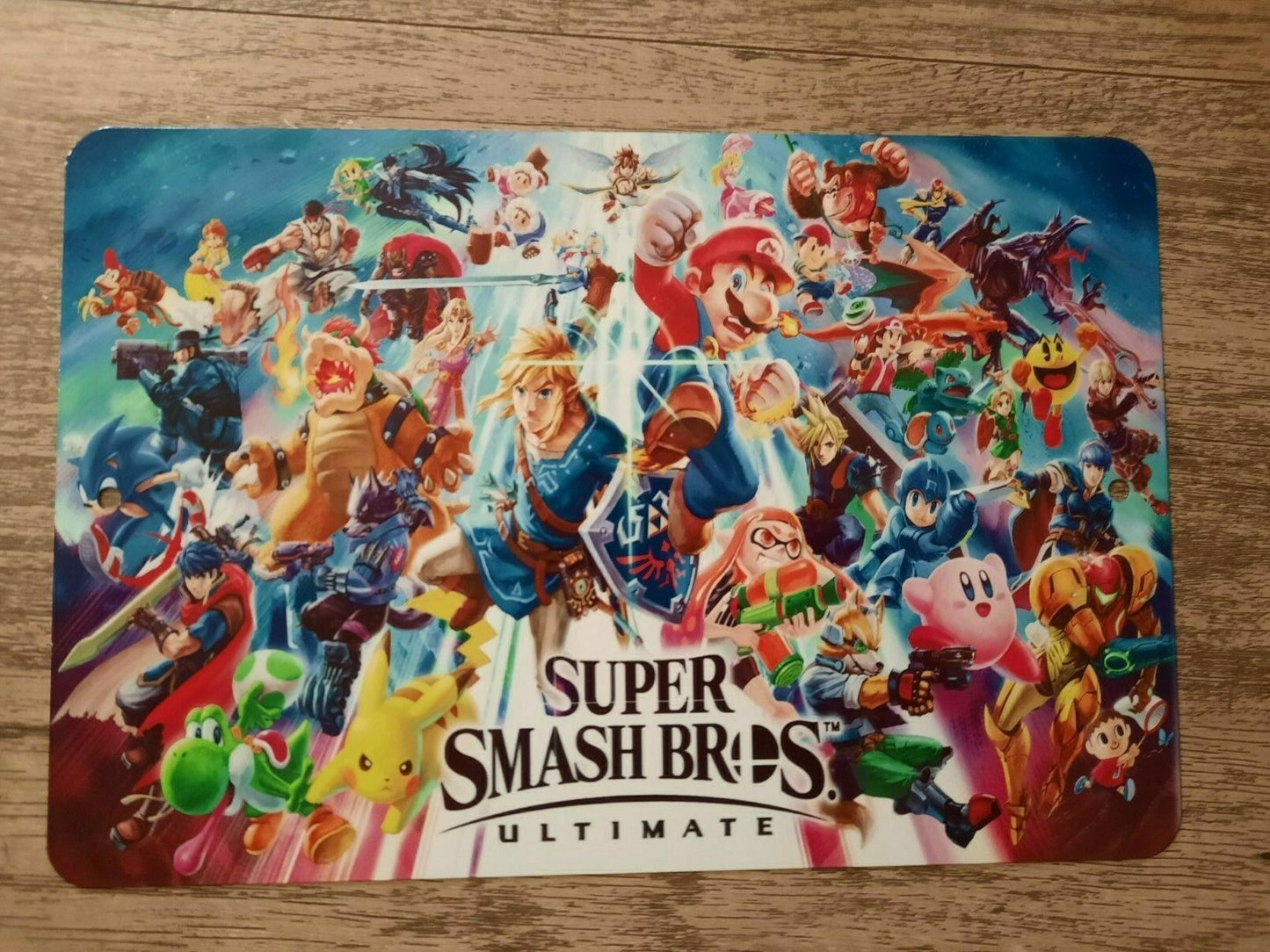 Super Smash Brothers Ultimate 8x12 Inch Metal Wall Sign for Video Game Fans and Collectors
