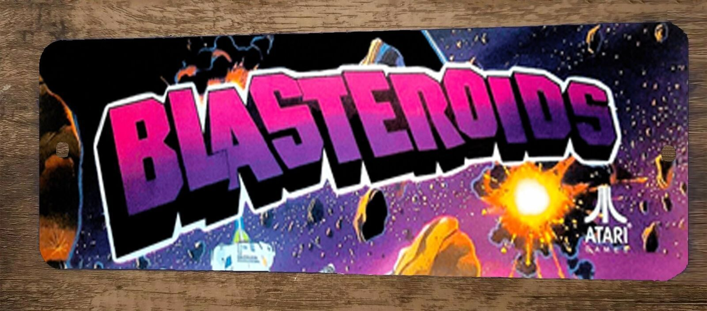 Blasteroids Arcade 3x12 Metal Wall Video Game Marquee Banner Sign