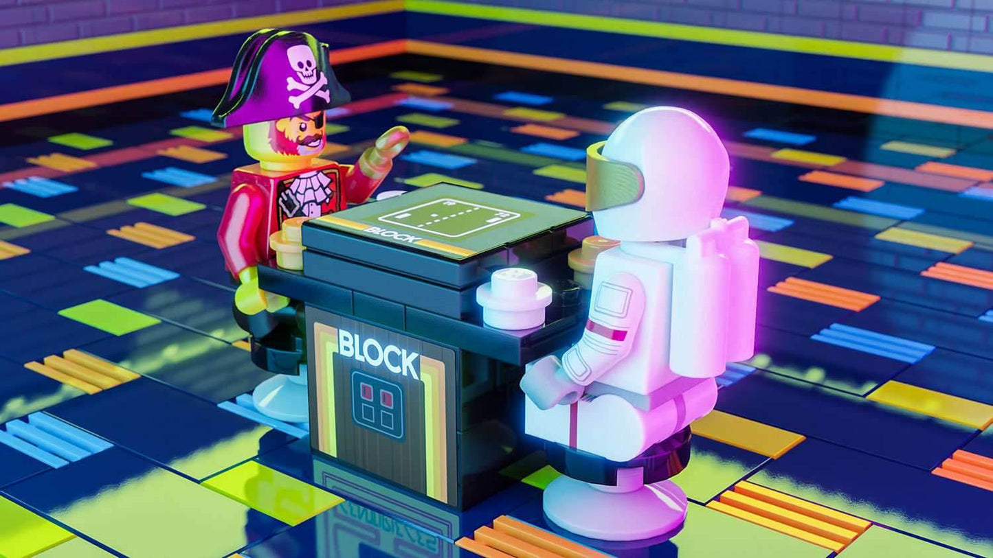 Block 2-Player Classic Arcade made using LEGO parts - B3 Customs -