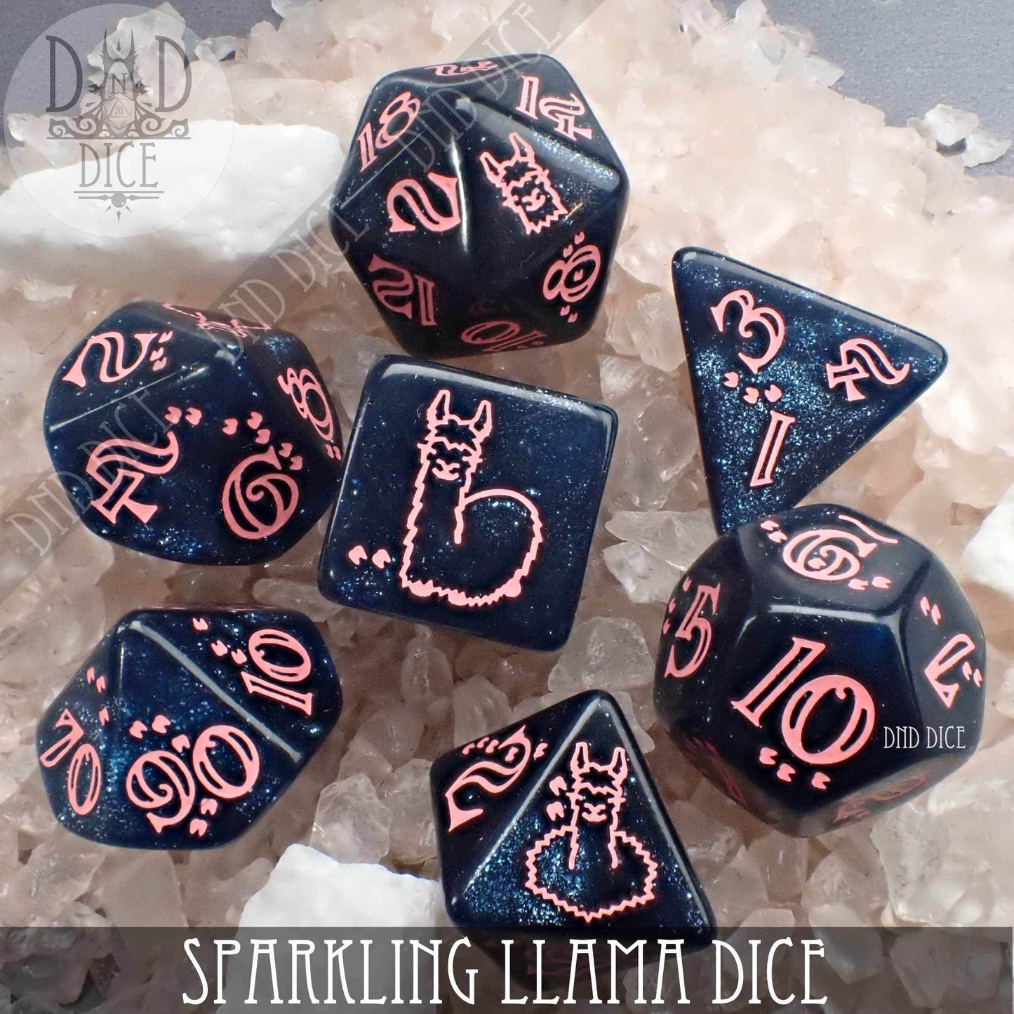 Sparkling Llama Dice Set -