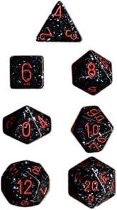 Speckled Polyhedral Space 7-Die Set -