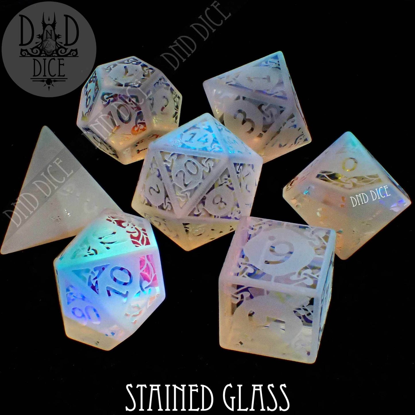 Stained Glass Frosted Dice Set (Gift Box) -