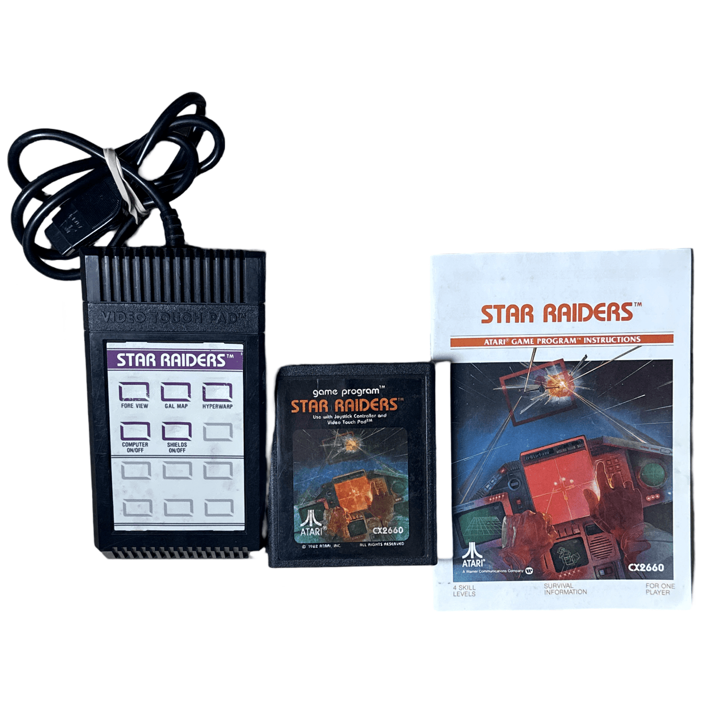 Star Raiders - Atari 2600 - Star Raiders Video Touch Pad & Game & Game Manual