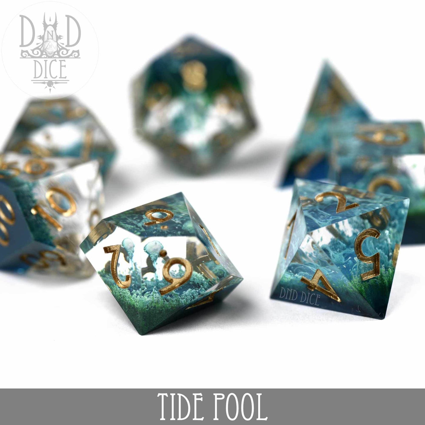 Tide Pool Handmade Dice Set -