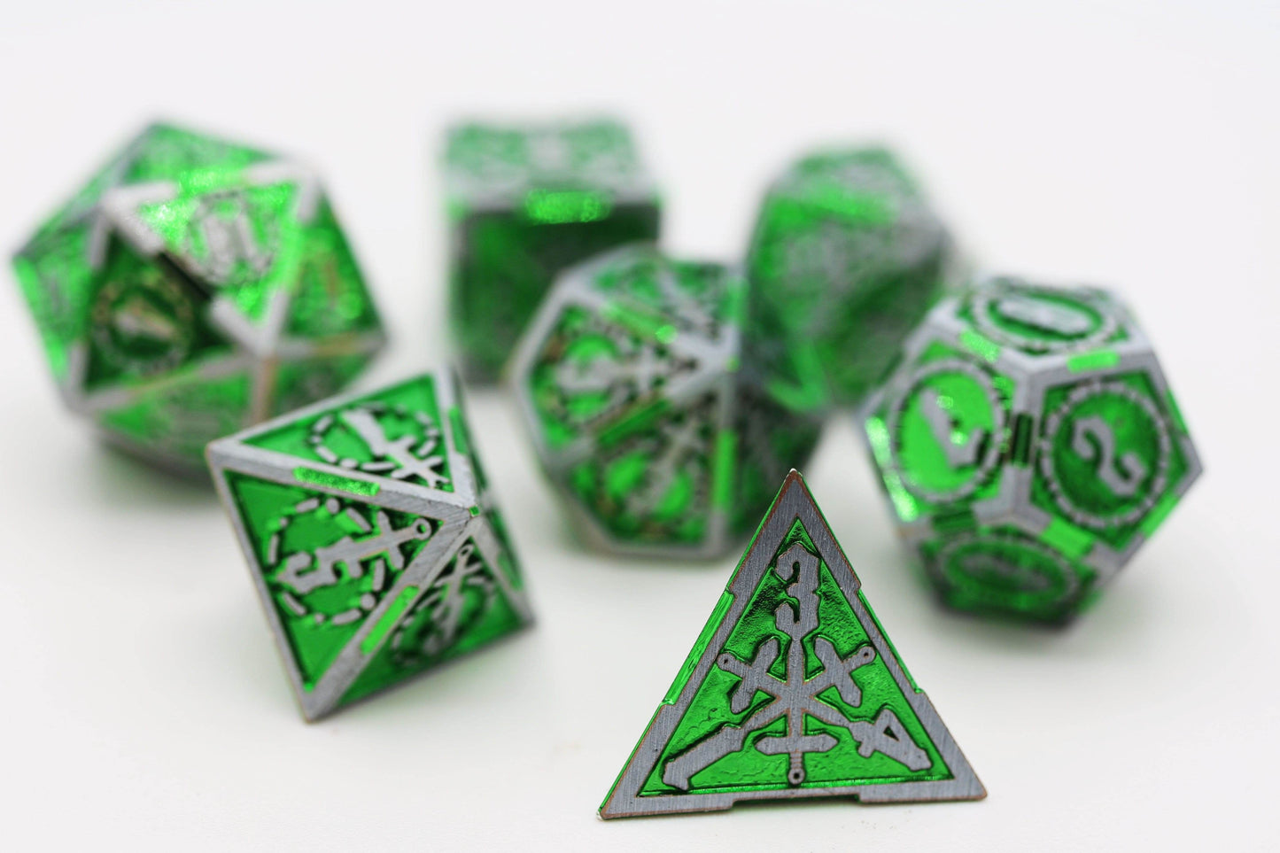 Crossed Swords: Venom Sword - Metal RPG Dice Set -