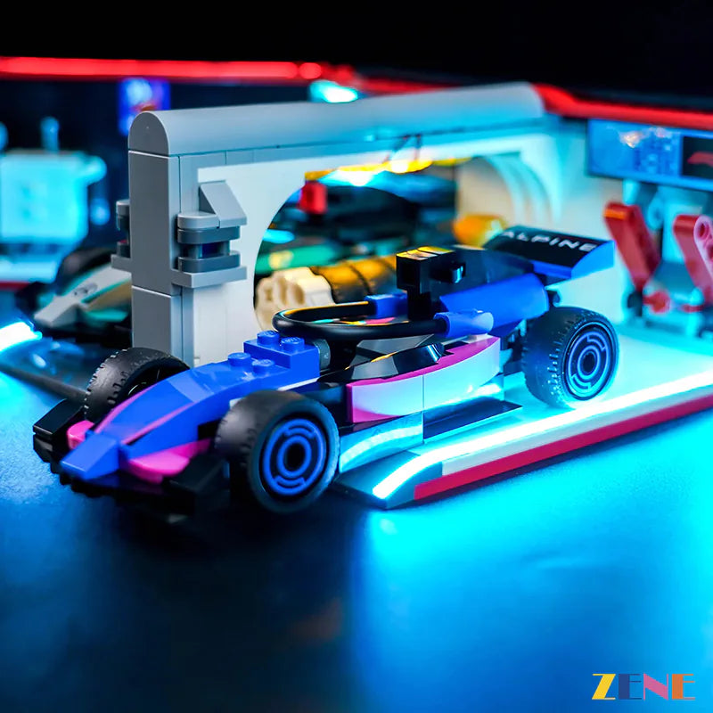 Light Kit for LEGO City F1 Garage Mercedes-AMG Alpine Cars #60444