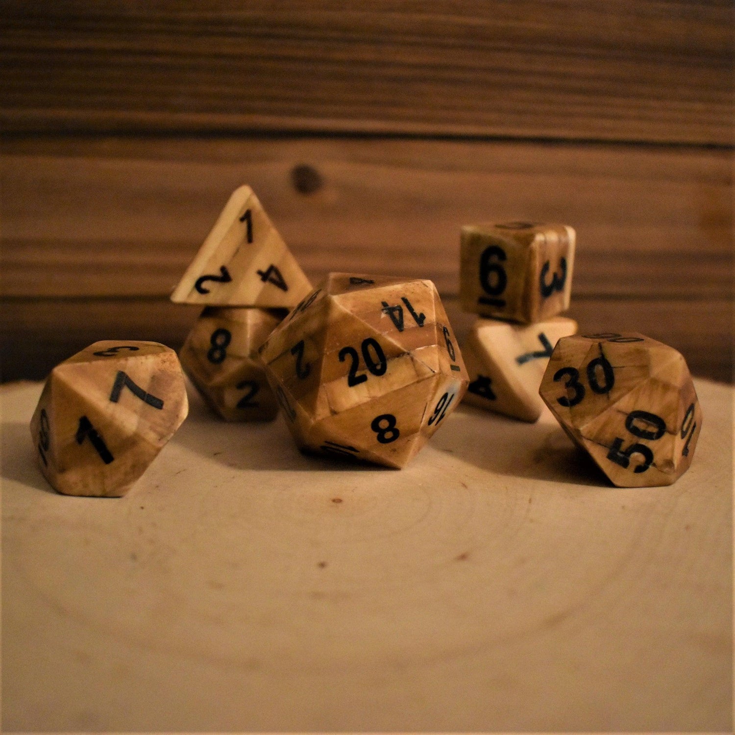 Bone, Wood Dice A Natural Choice