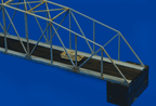 12" Steel Bridge for Vehicle or Railroad (Matboard) - 285CSS013