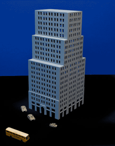 Large Skyscraper (MatBoard) - 285CSS062 - 