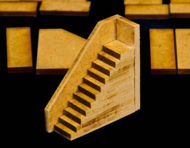 Stairs - 4 Per Kit (MDF) - 15MMDF047 - 