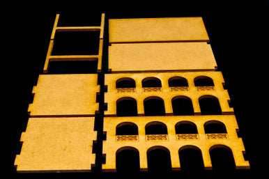 Middle East Two Story Building (MDF) - 15MMDF046-R - 