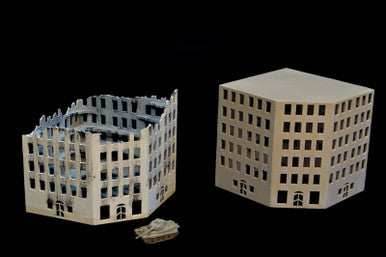 6mm European Corner Building and Ruined Version - 285CSS016 - 