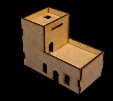 Middle East Two Story Building With Removable Roof (MDF) - 15MMDF026-R - 