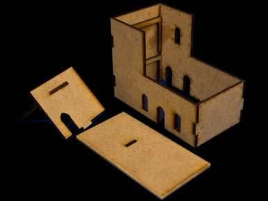 Middle East Two Story Building With Removable Roof (MDF) - 15MMDF026-R - 