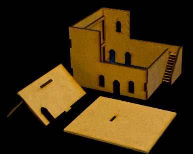 Middle East Two Story Building with Removable Roof (MDF) - 15MMDF049R - 