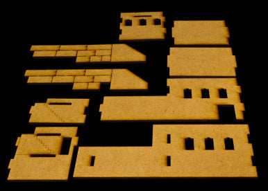 Middle East Building with 2 Outside Stairs (MDF) - 15MMDF050 - 