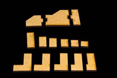 Stairs - 3 Per Kit (MDF) - 15MMDF052 - 