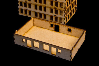 15mm "Stackable" Building, Ground Floor (MDF) - 15MMDF103-1