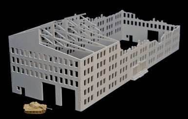 15mm Stalingrad Factory, Ruined (MDF) - 15MMDF081 - 