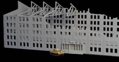 15mm Stalingrad Factory, Ruined (MDF) - 15MMDF081 - 