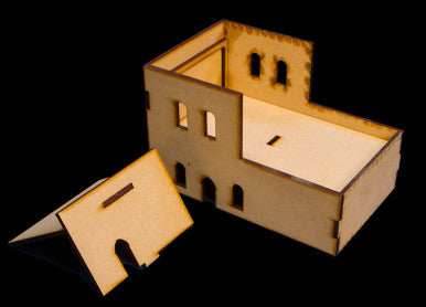 Middle East Two Story Building With Removable Roof (MDF) - 15MMDF121-R - 