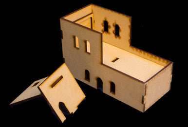 Middle East Two Story Building With Removable Roof (MDF) - 15MMDF120-R - 