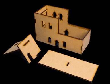 Middle East Two Story Building With Removable Roof (MDF) - 15MMDF120-R - 