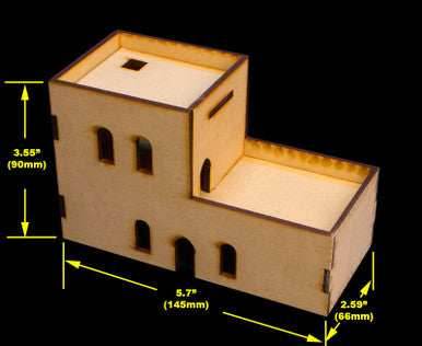 Middle East Two Story Building (MDF) - 15MMDF120 - 