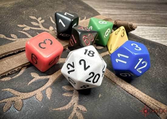 Nostalgia Opaque GM & Beginner Player Polyhedral 7-Die Set - 