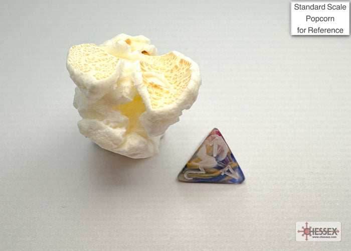 Festive Carousel/white Mini-Polyhedral 7-Die Set (Mini Poly Release 3) - 