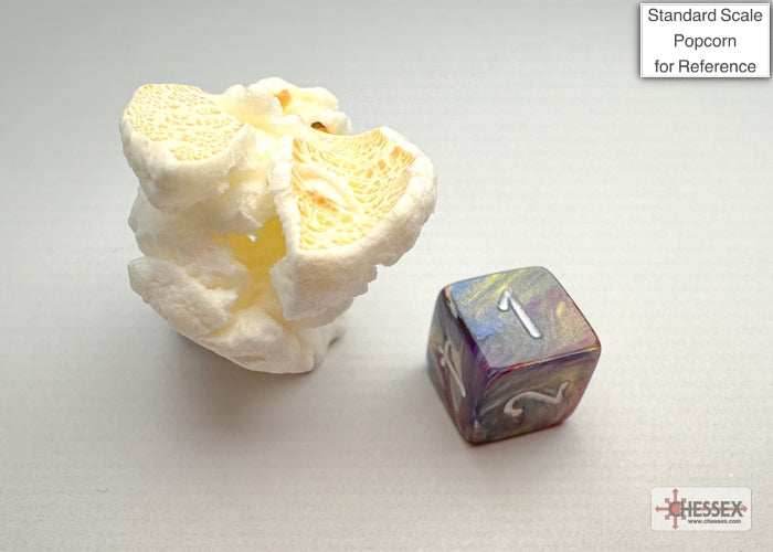 Festive Carousel/white Mini-Polyhedral 7-Die Set (Mini Poly Release 3) - 