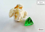 Translucent Green/white Mini-Polyhedral 7-Die Set (Mini Poly Release 3) - 