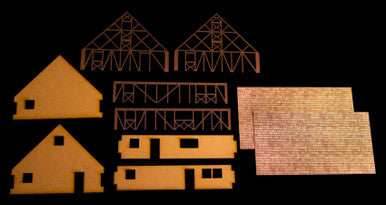 One StoryMedium Half Timber House with attic (MDF) - 15MMDF305 - 