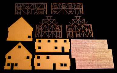 Two Story Large Half Timber House with attic (MDF) - 15MMDF304 - 