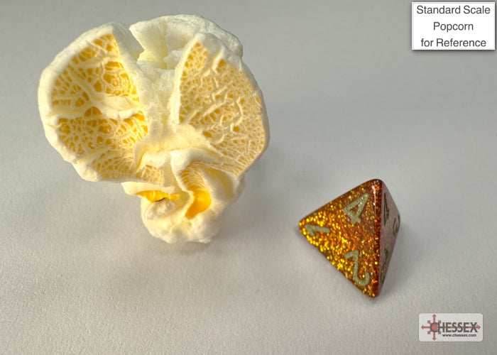 Glitter Gold/silver Mini-Polyhedral 7-Die Set (Mini Poly Release 3) - 