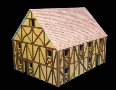 Two Story Large Half Timber House with attic (MDF) - 15MMDF304 - 