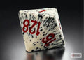Speckled Red Dalmation 8-Sided Doubling Cube | 1-128 Backgammon Type Novelty Dice - 
