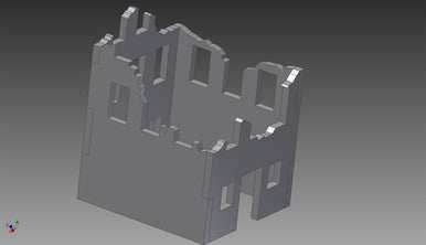Ruined City Building (MDF) - 15MMDF260 - 