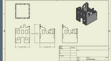 Ruined City Building (MDF) - 15MMDF260 - 