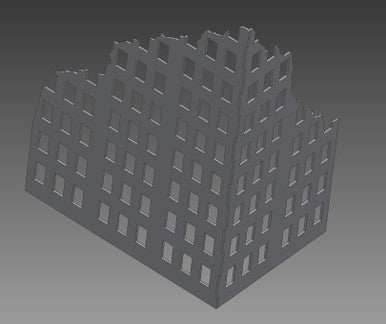 Ruined City Building - 28MMDF001-1 - 