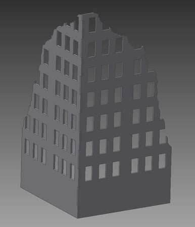 Ruined City Building - 28MMDF002-1 - 