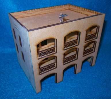 15mm Middle East Three Story Building (MDF) - 15MMDF151 - 