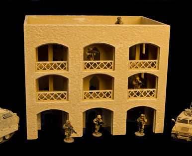 15mm Middle East Three Story Building (MDF) - 15MMDF151 - 
