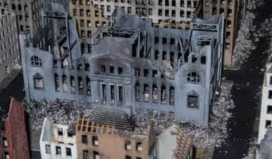 6mm WWII Government Building, Ruined (Matboard) - 285CSS034-1 - 
